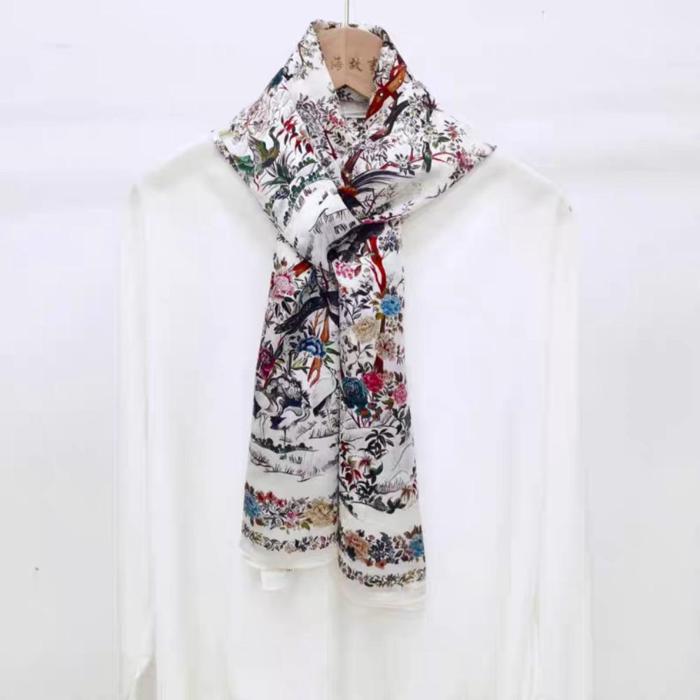 Soft Silk Scarf Shawls Sunscreen Beach Hijab Fashion Satin Neck Scarves  Party