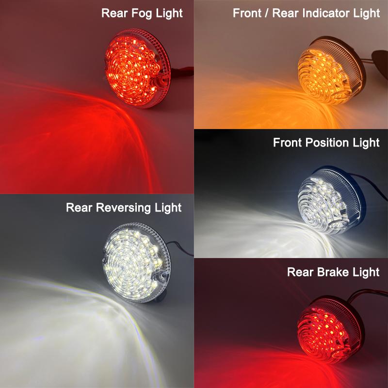 For Land Rover Defender 1983-2016 Colorful Lens LED Update Complete Light Kits Front Rear Indicator Light Tail Lmap Fog Reverse