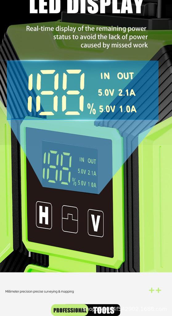 Precision 16-Line Infrared Laser Level with Rubber Coating and Wall/Floor Mount