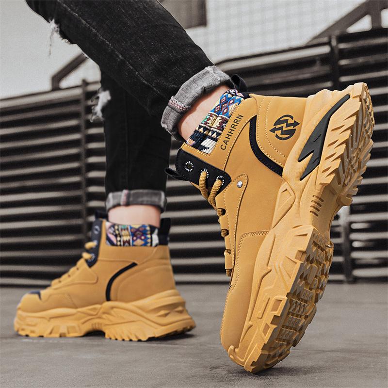 Fashion CYYTL Mens Boots Ankle Cowboy Combat Winter Tactical Motorcycle Chelsea Leather Casual Shoes Work Outdoor Hiking Designer Luxury