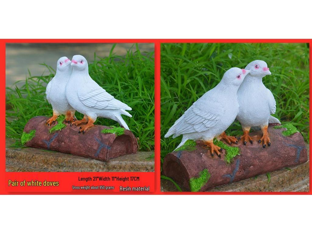 Dove Tree Resin Garden Ornaments: Outdoor Sculpture & Horticulture Set