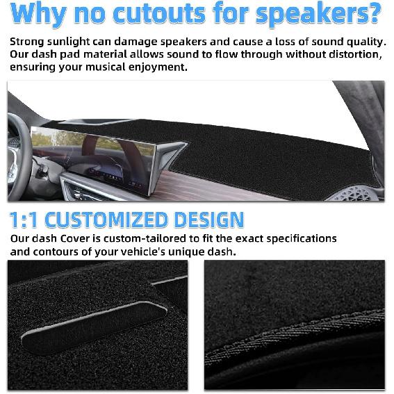 SKYLOTEC Dashboard Mats Dash Covers Pad Compatible With Honda Civic 9Th Gen 2012 2013 2014 2015 Dash Carpet Protector