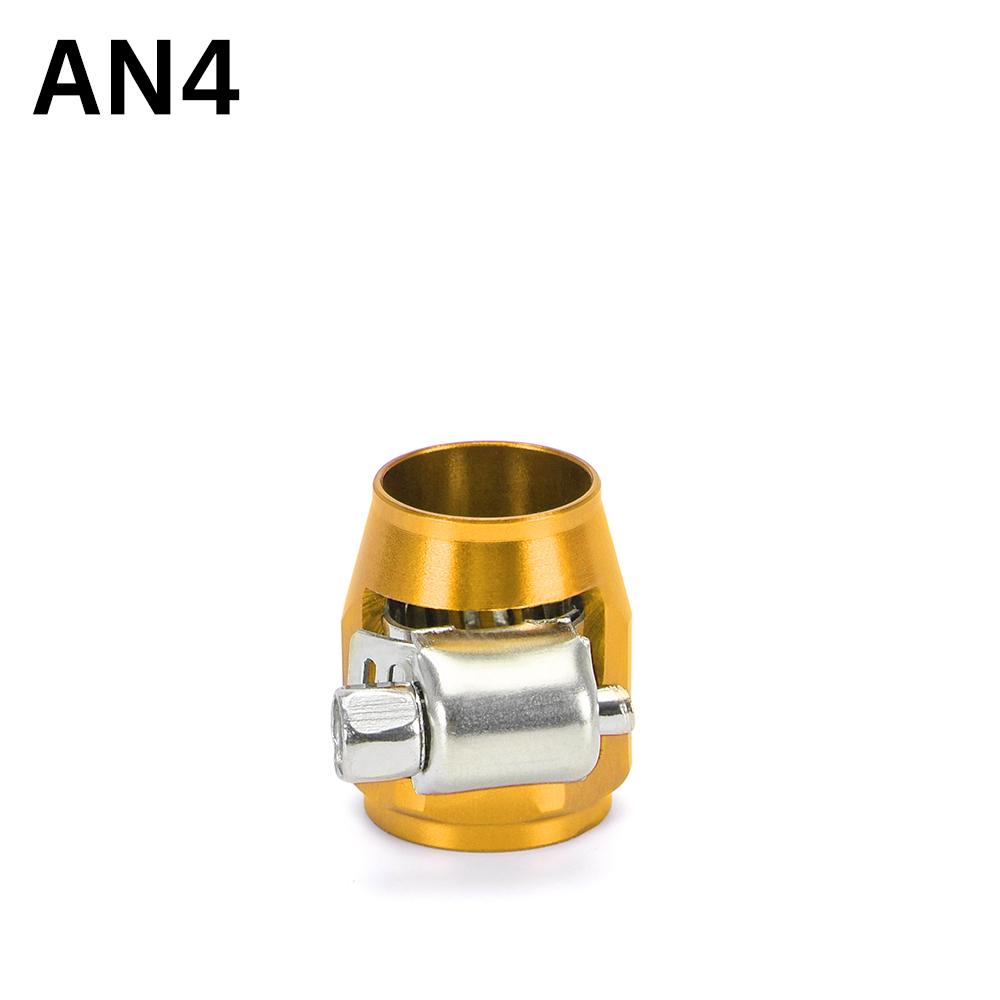 1pcs Hose Clamp AN4 AN6 AN8 AN10 AN12 Fuel Pipe Clip Oil Water Tube Hose Fittings Finisher Clamps Hex Finishers