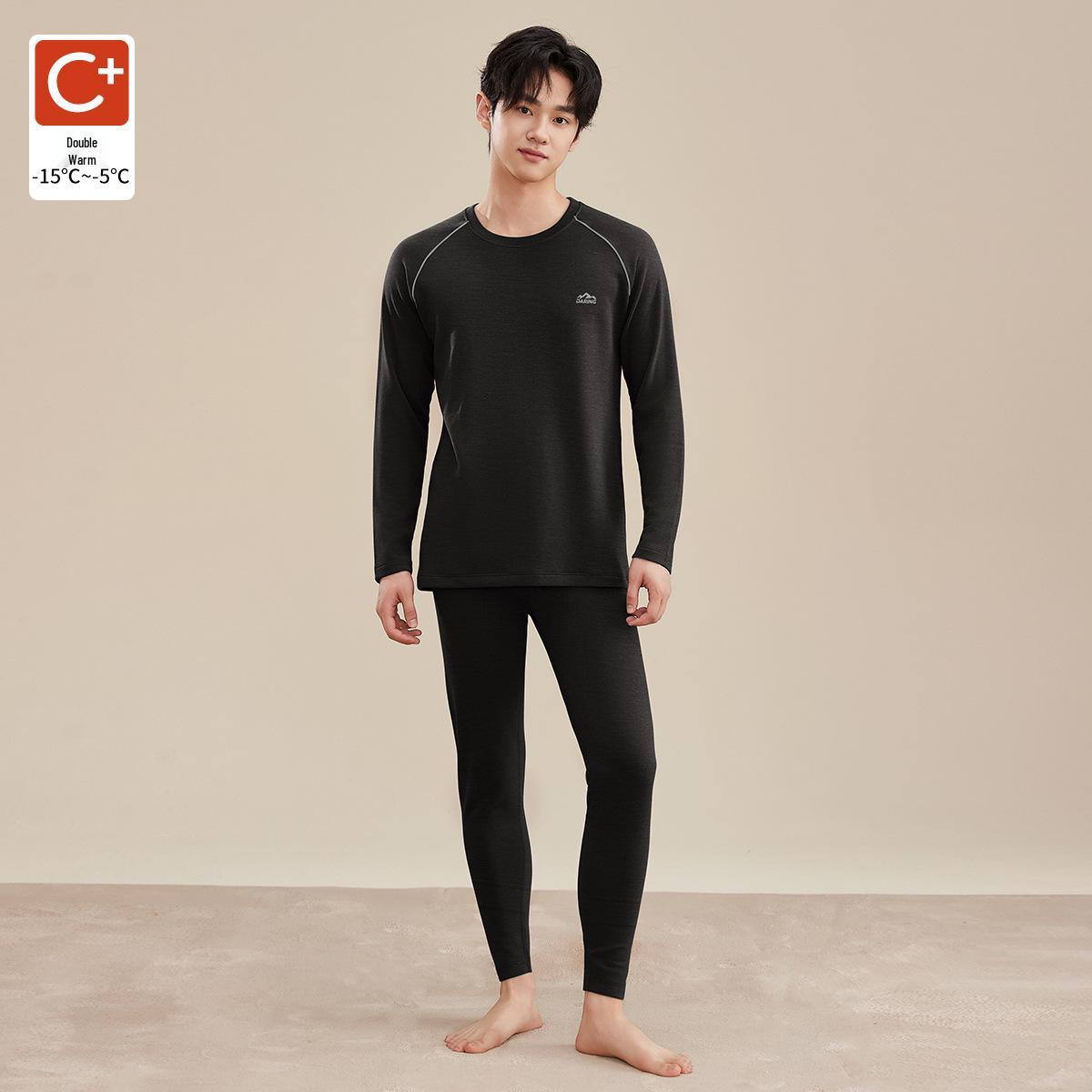 

Men s Thermal Suit - Wool & Silk Blend with Heat Retention and Antibacterial Features XL