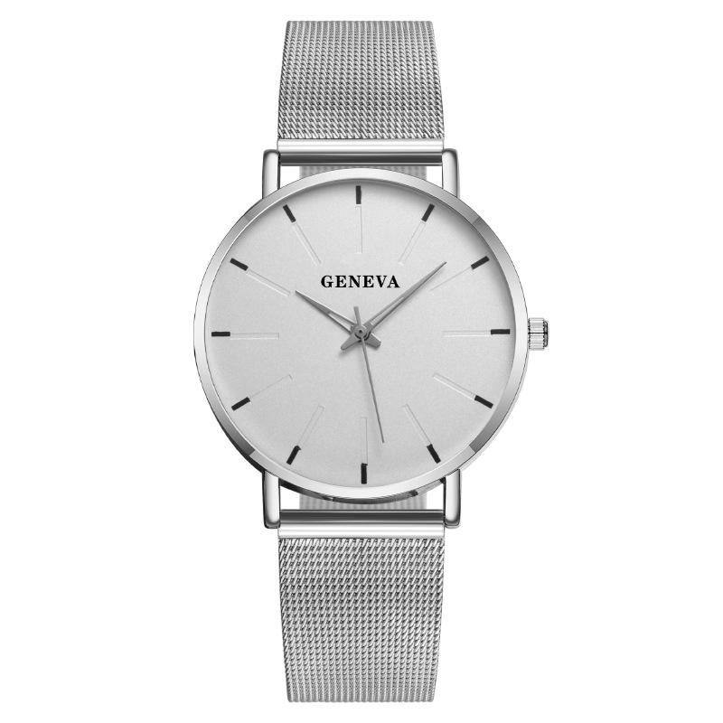 Fashion Blue Needle Geneva Men's Watch Men's Watch Mesh Belt Quartz Watch