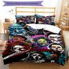 3pcs Custom Name Halloween horror Bedding Set Duvet Cover Closure Includes 1 Duvet Cover & 2 Pillowcases, Soft and Comfortable for All Seasons.