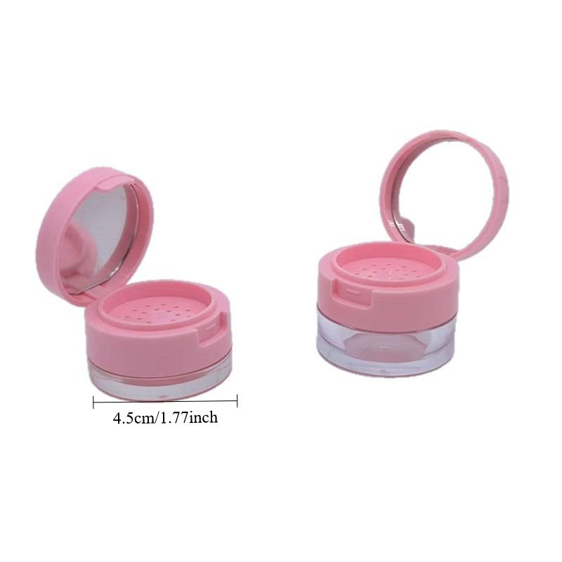 Travel Makeup Companion! Mini Round Compact, 3g/5g Refillable Case for Loose & Pressed Powder, Blush. Lightweight & Pocket-Sized