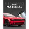 1/24 Dodge Challenger Hellcat SRT Electroplating Version Alloy Scale Car Model Diecast Metal Sound and Light Children Toy Car Vehicles