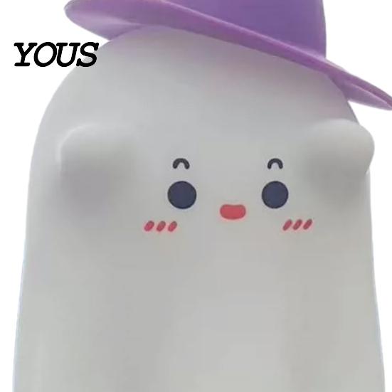 Halloween Room Decoration Magician Ghost Silicone Night Light with Tap Sensing Control, Rechargeable LED Lamp for Battery Operated Bedroom Kids Decor,