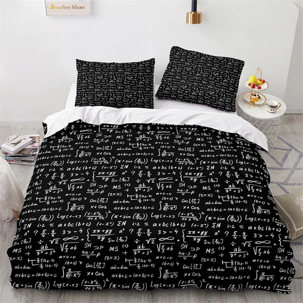 Mathematical Formulas Math Equations Soft Duvet Cover Suitable for Children Young Boys plus Young Girls Who Love Mathematics Scholars Comfortable