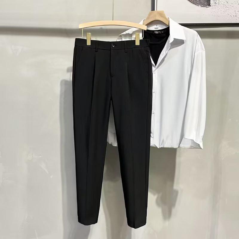 

Свободные прямые черные брюки для мальчиков 2023 года - повседневные брюки 29 чёрный