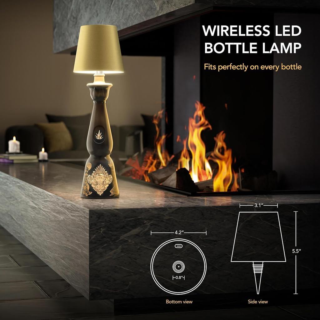 Wireless Wine Bottle Lamp Type-C Charging Touch Control Wine Bottle Light Dimming LED Table Lamp Bar Cafe Atmosphere Night Light