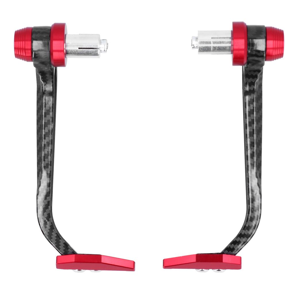 Motorrad Lenkerschutz Carbonfaser-Stil Aluminiumlegierung Universal 22mm0.87inRot