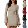 Women's Fashion Long Sleeve Slim Fit Knit Dress