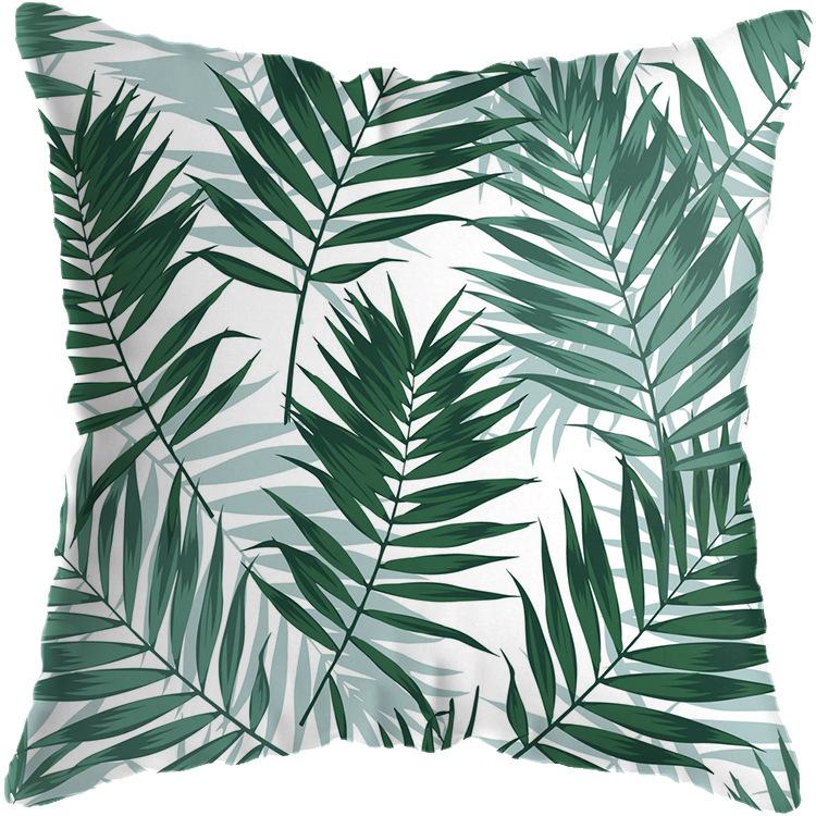 Soft Pillow Cushion Covers 45x45 Cm Decorative Pillows Throw Green Patterns Pillowcase for Sofa Home