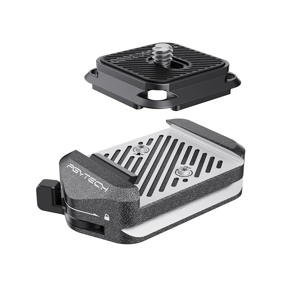 PGYTECH Quick Release Clamp V2 Plate Camera SnapLock High Mounting Drop Detachability (Clamp & V2) Accessory, System, Hammered-Tone Finish, Strength,