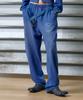 Weseuken [Unisex] Washed Loose Sweat Pants (Blue)