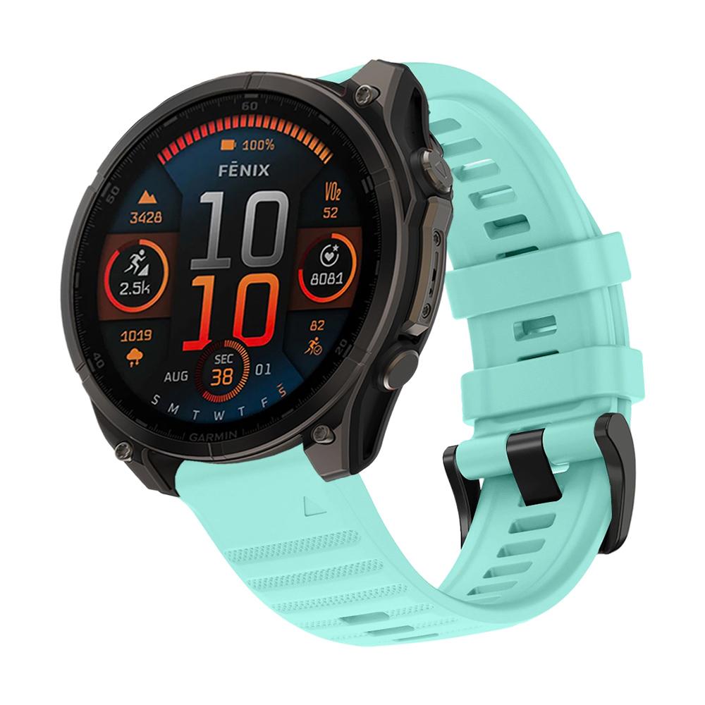 Silicone Outdoor Watch Strap for Garmin Fenix 8 43/47/51MM Waterproof/sweatproof/breathable Watch Strap for 20/22/26mm Quick Fit