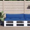 VidaXL Pallet Cushions Set of 2 Blue Fabric 360932
