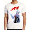 Heren Vintage Japan Muziek T-shirt - Sylvian Quiet Life Synth Pop Band Tee met Rode Japanse Tekst & Logo, 80s Geïnspireerde Streetwear, Ademend Kort