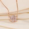 Xiaohongshu Full Diamond Camellia Necklace European and American Retro Style Ins Collarbone Chain