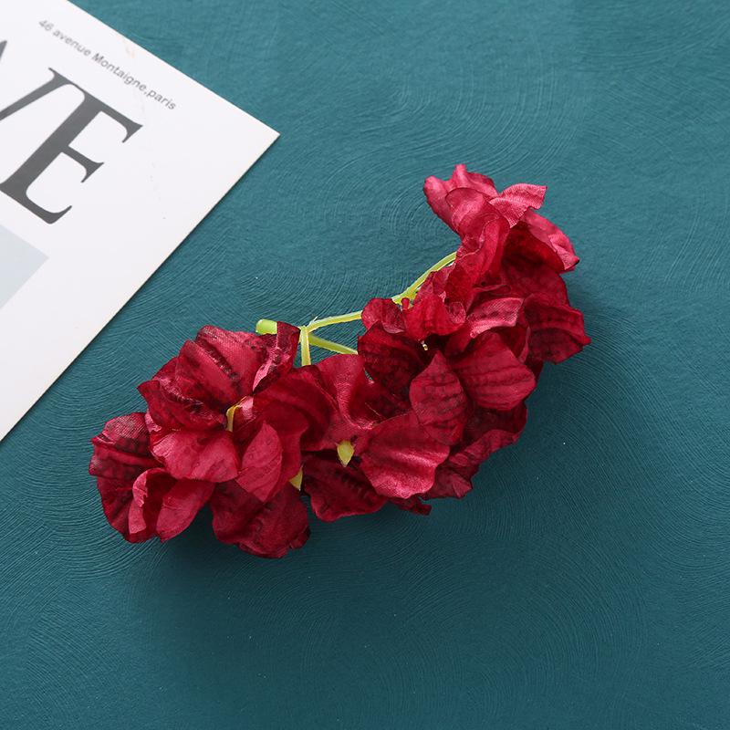 Nouvelles épingles à cheveux de mariée style chinois avec des fleurs d'hortensia simulées pour les chignons Qipao