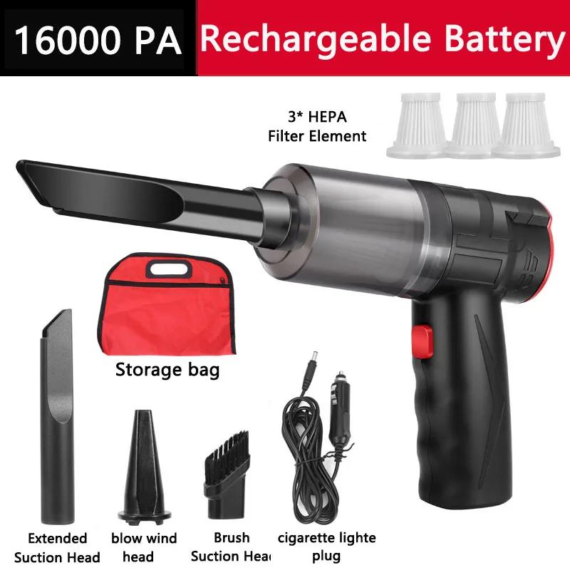 16000PA Powerful Suction Car Handheld Vacuum Cleaner Wet And Dry Smart Lightweight Home 150WVacuum Interior Accessories