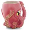 Lustige rosa Krake Keramik-Kaffeetasse mit Tentakelgriff Handgefertigte Neuheit 3D Porzellan-Kaffeetassen Personalisierte Geschenke 450ml