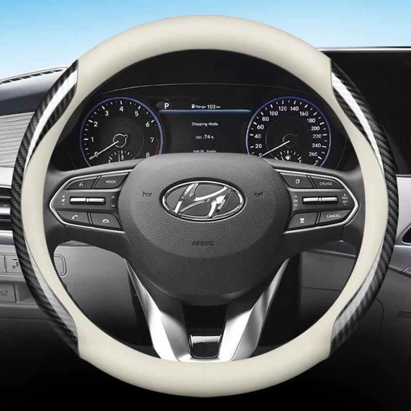 Car Steering Wheel Cover For Hyundai Elantra CN7 AD MD UD HD XD 2015 2016 2017 2018      2024 Accessories