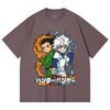 230 Gsm 100% Cotton HXH V7 Gon Killua Print Unisex Heavy Cotton T Shirt