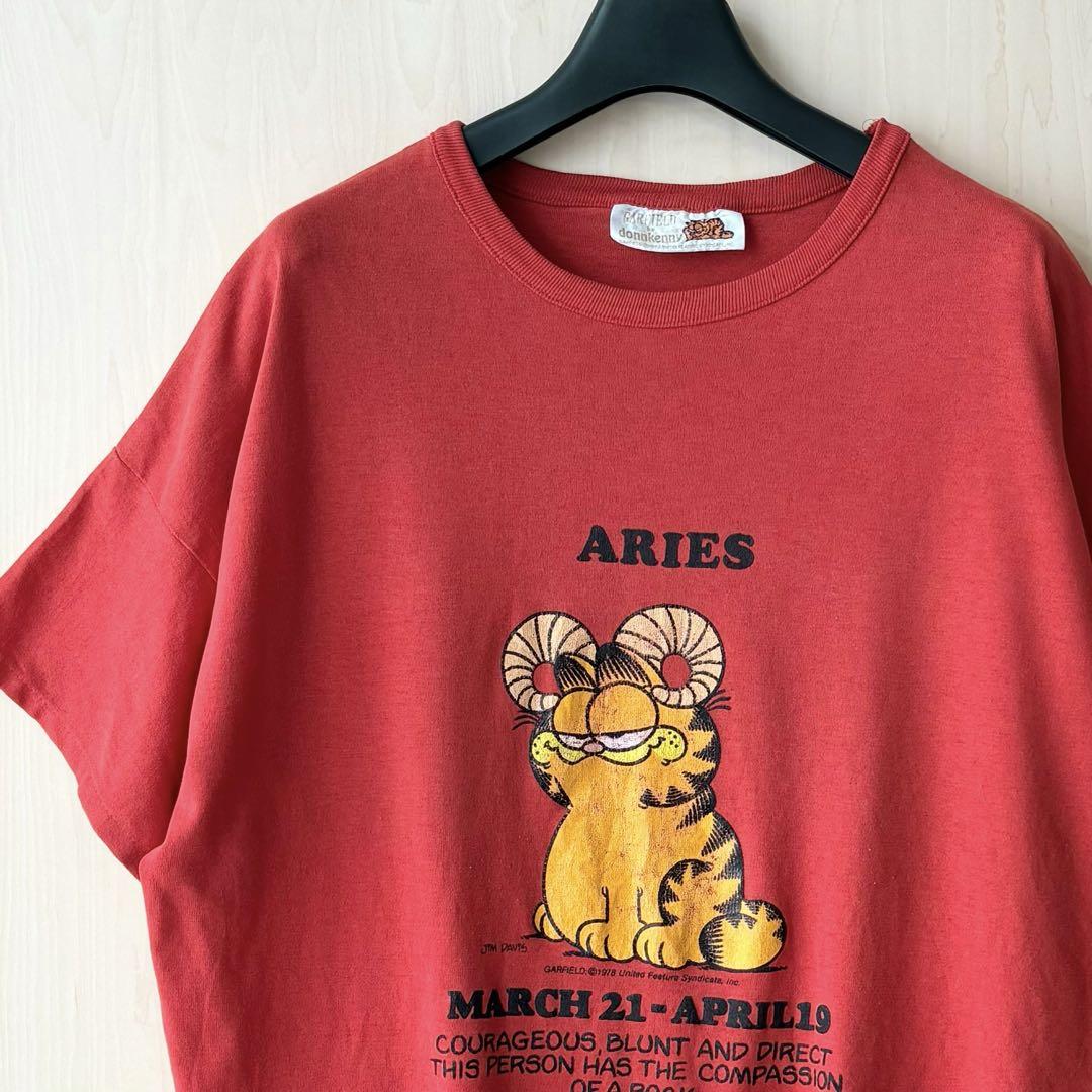 

[USED] 70s 80s Vintage Garfield Anime Character Short Sleeve T-Shirt