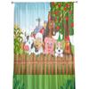 Cartoon Animals Farm Sheer Curtains Living Room Window Tulle Curtains For Bedroom Kitchen Home Decoration Voile Drapes