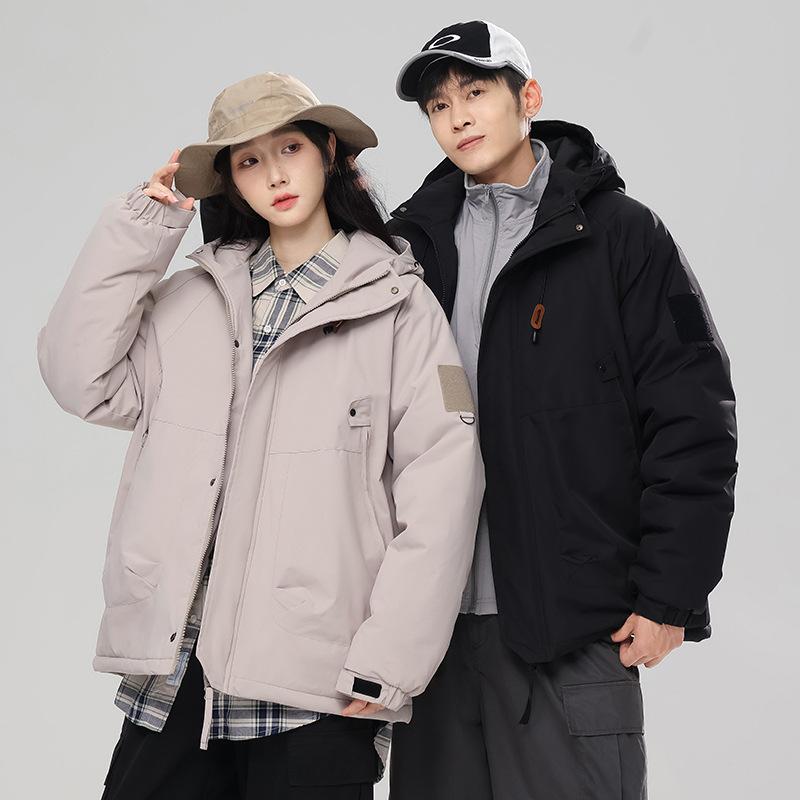 Men's Loose Casual Cotton Jacket Long Hip-Length Warm Winter Daily Coat