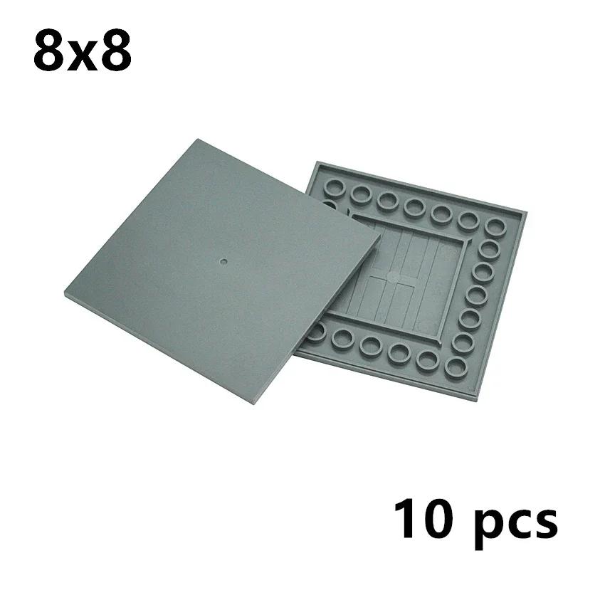 DO IT YOURSELF Ceramic Tile Construction Bricks MOC Smooth Figures Blocks 4x4 6x6 8x8 8x16 7x7 Works With 10202 1751 Learning Creativity Playthings