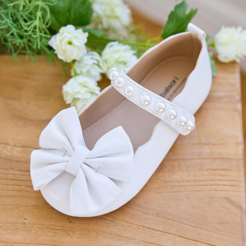 [Babyzzam] Girl's Milky Pearl Flats [BB463-10001]