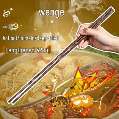 Long Wooden Hotpot & Frying Chopsticks