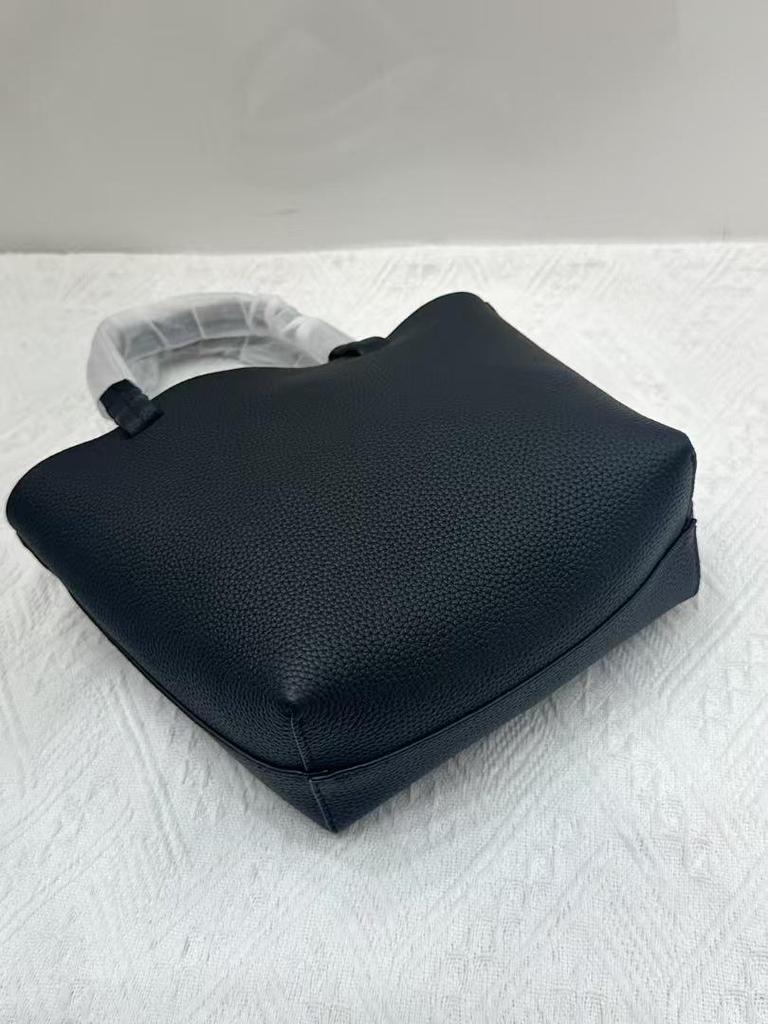 The Row Genuine Leather Small Tote Bag - Large Capacity, Lychee Pattern, Shoulder/Crossbody/Underarm Styles.