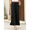 Summer New Loose Casual Thin Home Pants Women's Nine Points Pants Can Wear outside Lotus Leaf Edge Pants Comfortable Home Clothes