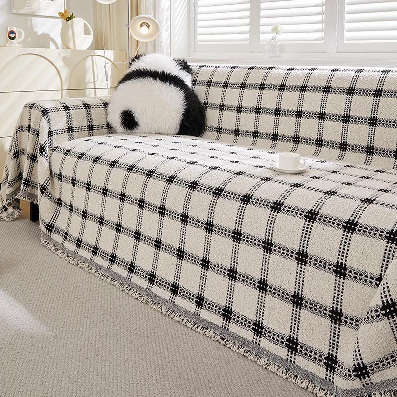 

Чехол на диван, утолщенный плюш осень-зима 2025 новый диванный плед, целое одеяло, чехол на диван всесторонний 30 * 50Cm pillow cover