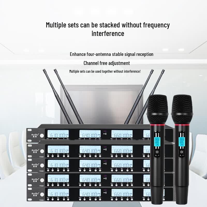 HuiDu U-1302S UHF Wireless Dual Handheld Conference Microphone System (CN Version)