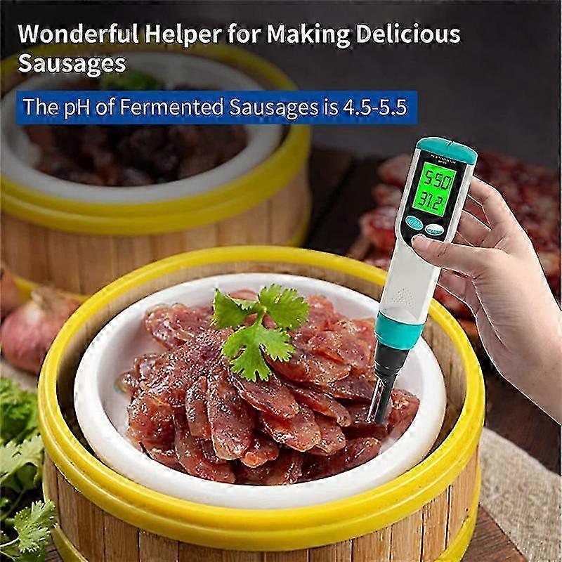 Digital pH Meter with Automatic Temperature Compensation for Accurate Water and Food Testing and Laboratory Use
