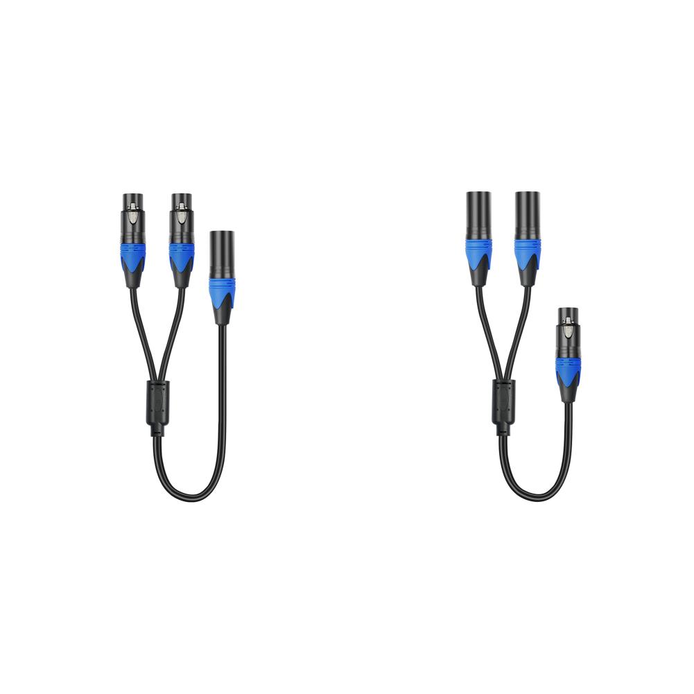 

50 см XLR-разветвитель, 1 XLR-папа на 2 XLR-мама, XLR-разветвитель Y-кабель (МФФ)