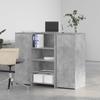 Reception Desk Concrete Grey 135 X 50 X 103.5 Cm Particleboard