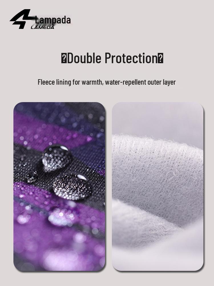 Lampada Fleece Cycling Jersey for Men & Women - Autumn/Winter Warm, Long Sleeve, Printed Bicycle Top