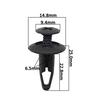 50PCS Car Retainer Clips Plastic Fasteners Kit Auto Trim Panel Clip Black Car Body Bumper Rivet Set Replacement Push Pin