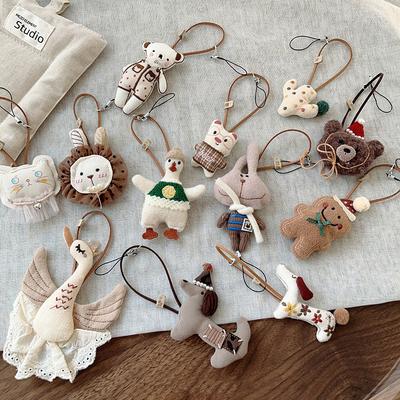 Animal Doll Series Keyrings Bag Pendant Cute Goose Pendant Car Keys Accessories Creative Gifts