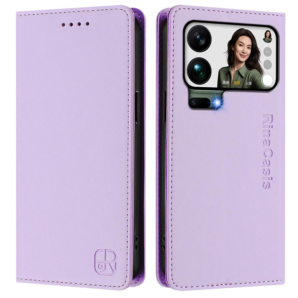 For Xiaomi 17 Pro Max Leather Case RINACASIS RC01 Phone Cover with RFID Blocking Wallet Stand