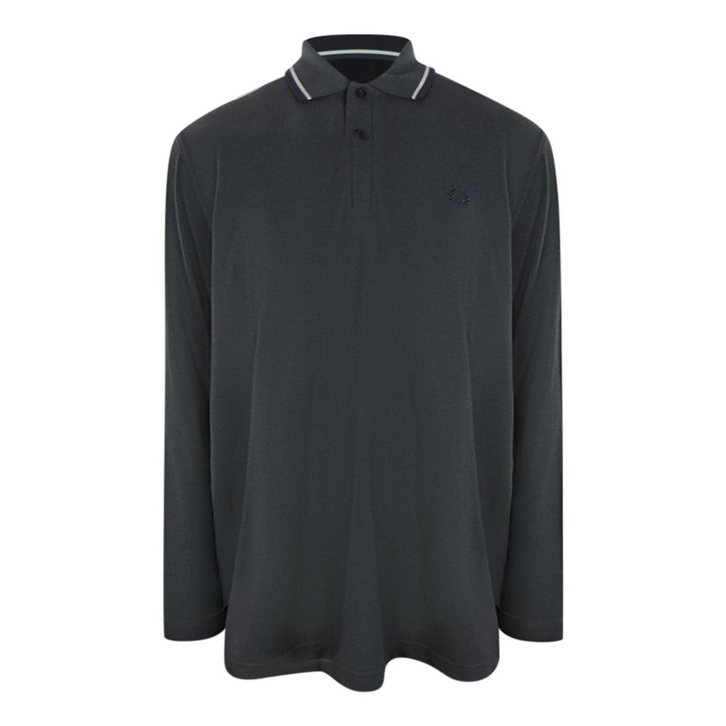 Fred Perry Mens Cotton Long-Sleeved Polo Shirt