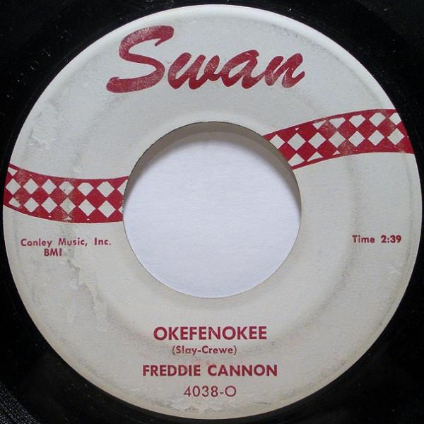 

7-дюймовая пластинка FREDDY CANNON Okefenokee 4038 Swan 1959 US Rock Б/у
