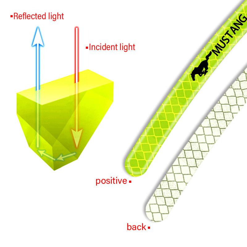 Car Wheel Hub Reflective Sticker Tire Rim Reflective Strips For Ford Mustang F10 Zapatillas Miniatura Gt Shelby 2005 2015 Mujer 2012 Kuga